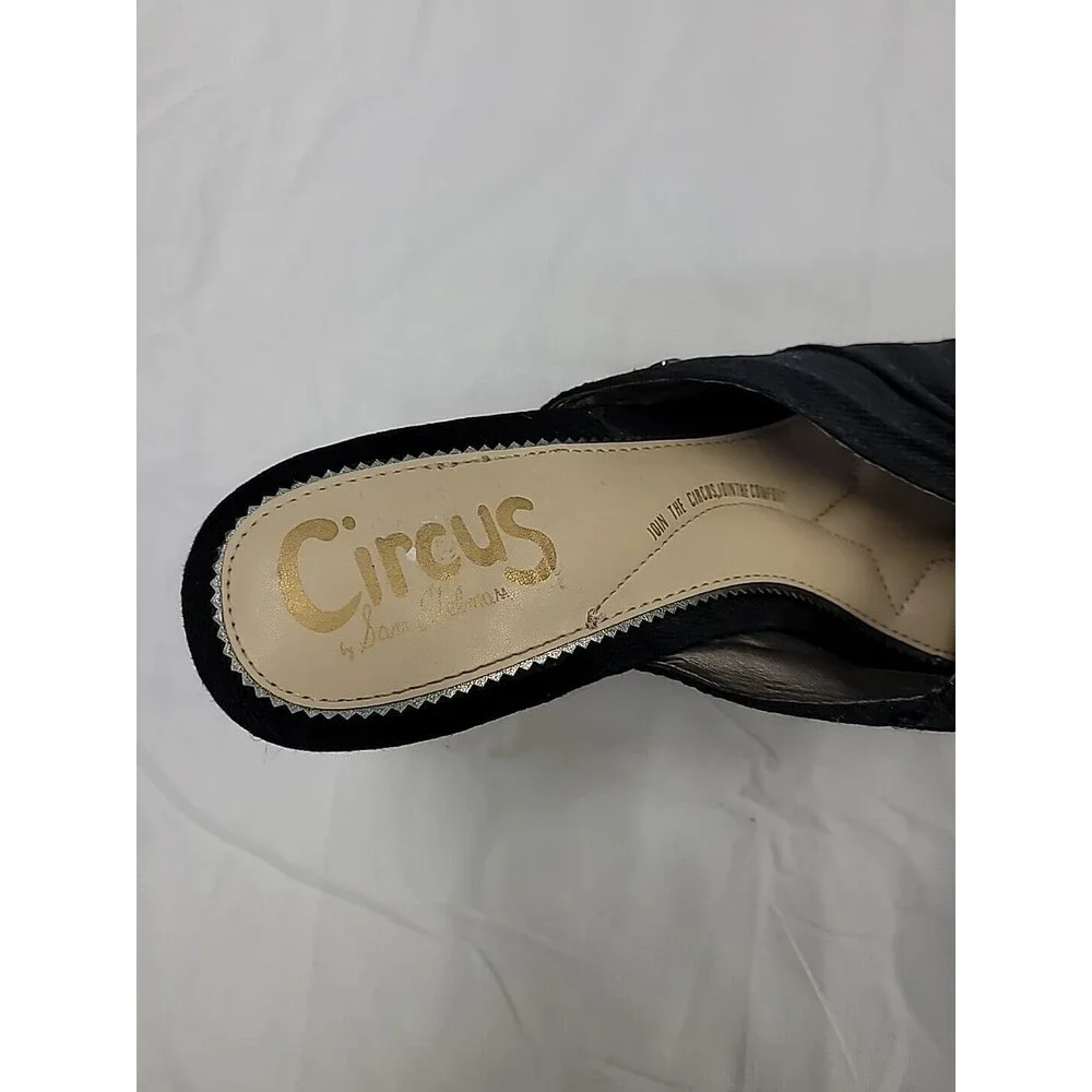 Circus By Sam Edelman Women's 10 Knot Espadrille‎ Wedge Clog Mules Sandals Black